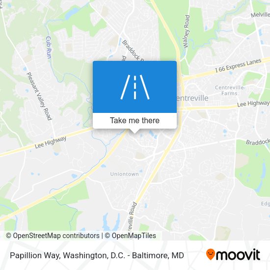 Papillion Way map