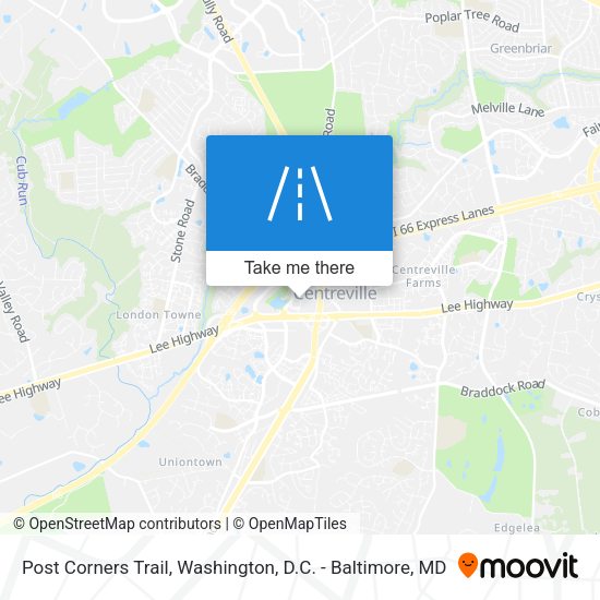 Post Corners Trail map