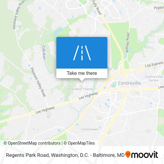 Mapa de Regents Park Road