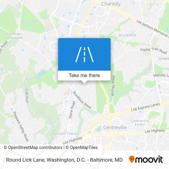 Round Lick Lane map