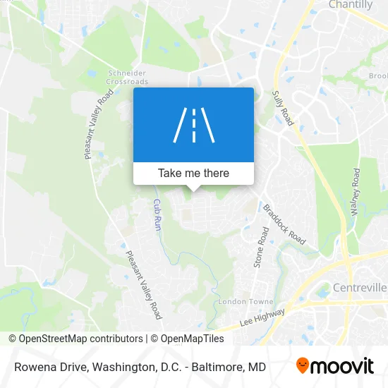 Rowena Drive map