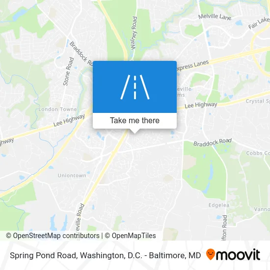 Spring Pond Road map