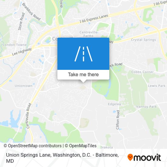 Union Springs Lane map