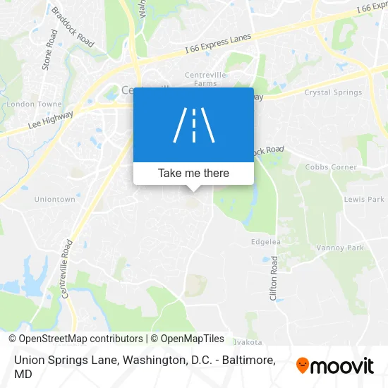 Union Springs Lane map
