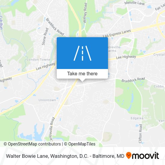 Walter Bowie Lane map