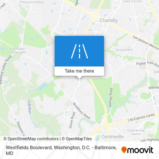 Westfields Boulevard map