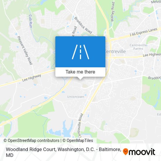 Mapa de Woodland Ridge Court