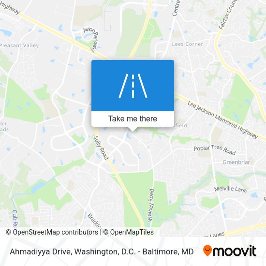Mapa de Ahmadiyya Drive
