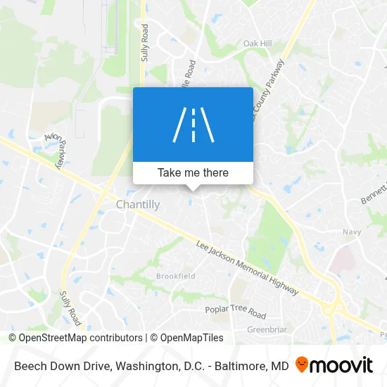 Beech Down Drive map