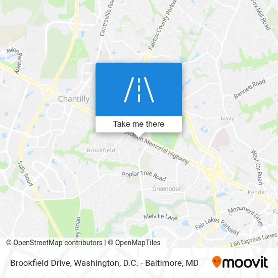 Brookfield Drive map