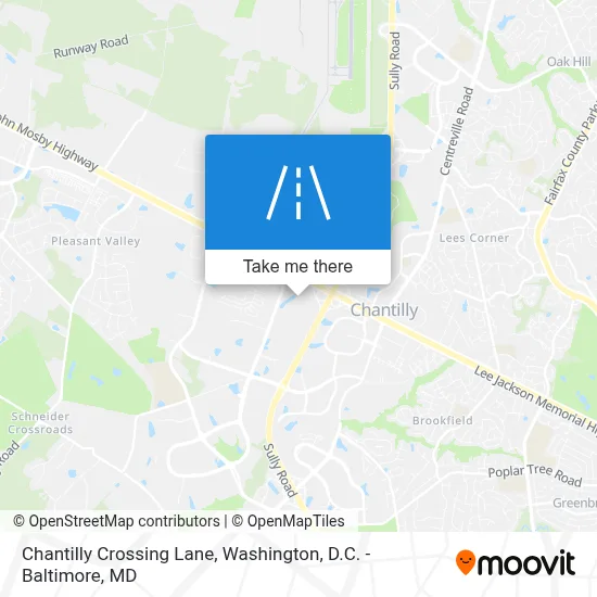 Chantilly Crossing Lane map
