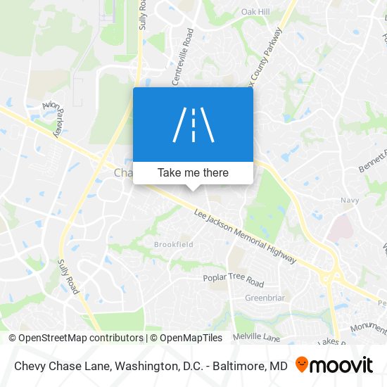 Chevy Chase Lane map