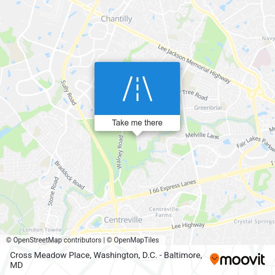 Cross Meadow Place map