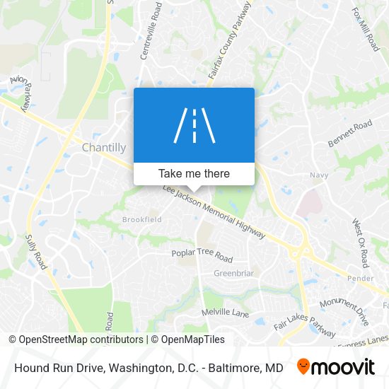 Hound Run Drive map