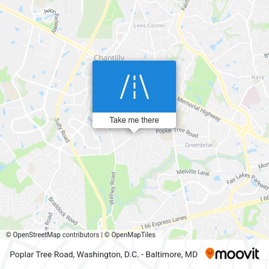 Poplar Tree Road map
