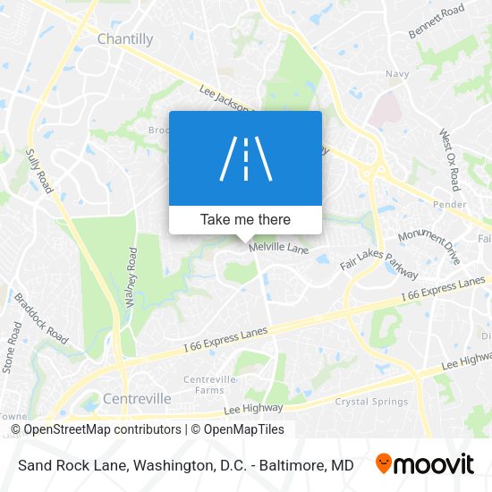 Sand Rock Lane map