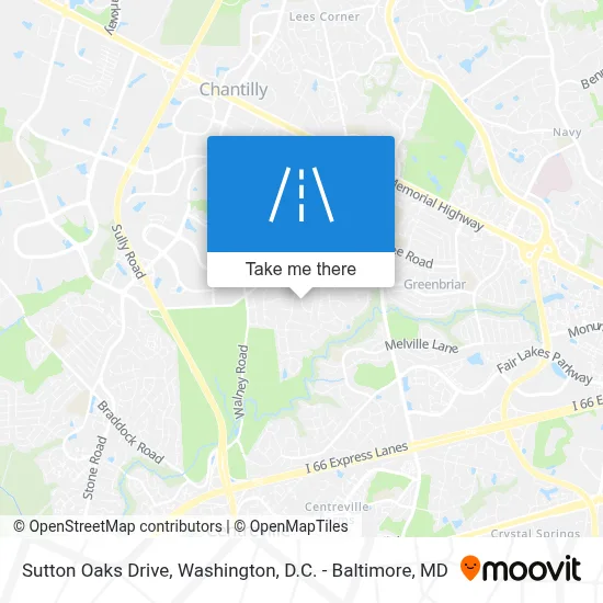 Sutton Oaks Drive map