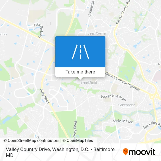 Valley Country Drive map