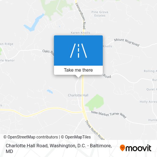 Charlotte Hall Road map