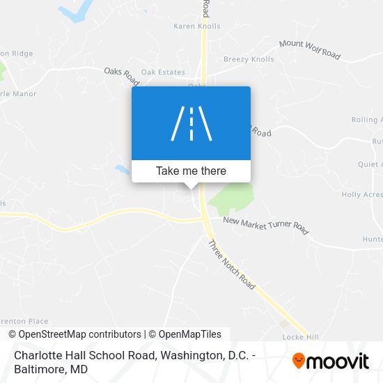 Charlotte Hall School Road map