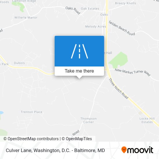 Culver Lane map