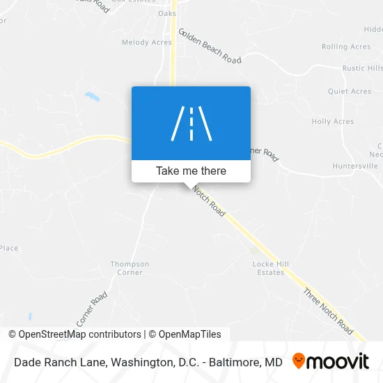 Dade Ranch Lane map