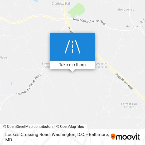 Lockes Crossing Road map