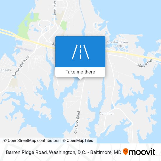 Barren Ridge Road map