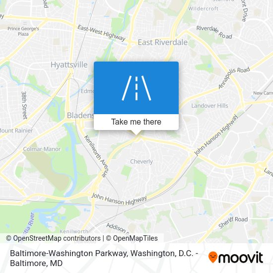 Baltimore-Washington Parkway map