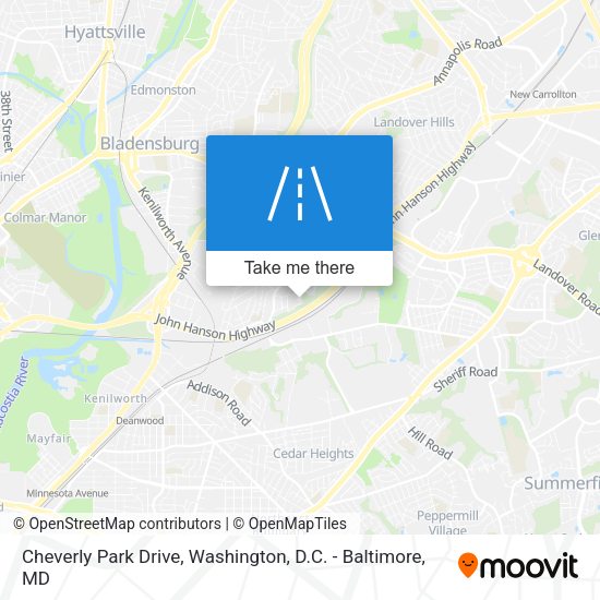 Cheverly Park Drive map
