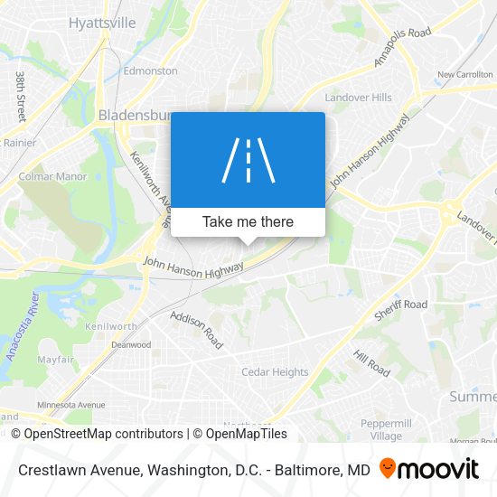Mapa de Crestlawn Avenue