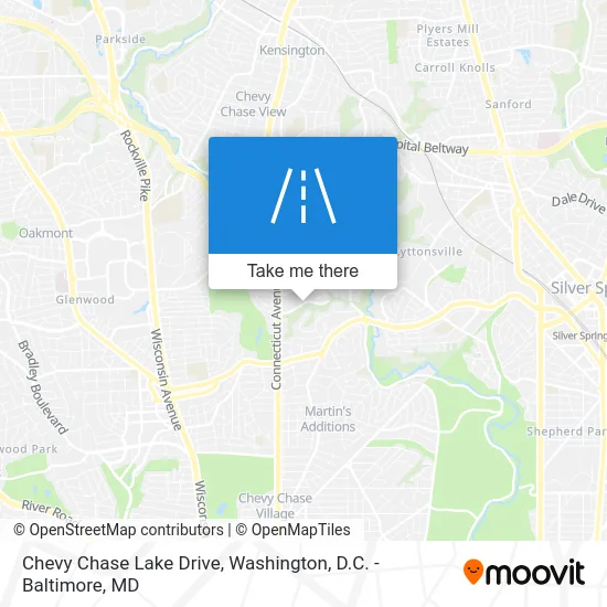 Chevy Chase Lake Drive map