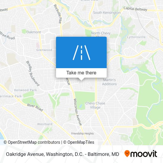 Mapa de Oakridge Avenue