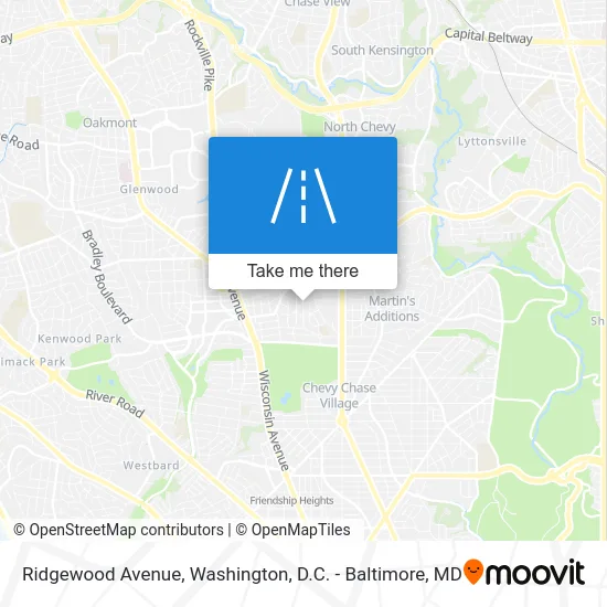 Ridgewood Avenue map