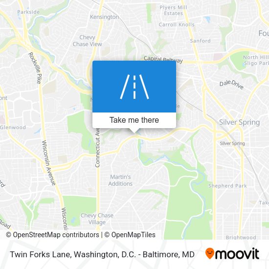 Twin Forks Lane map