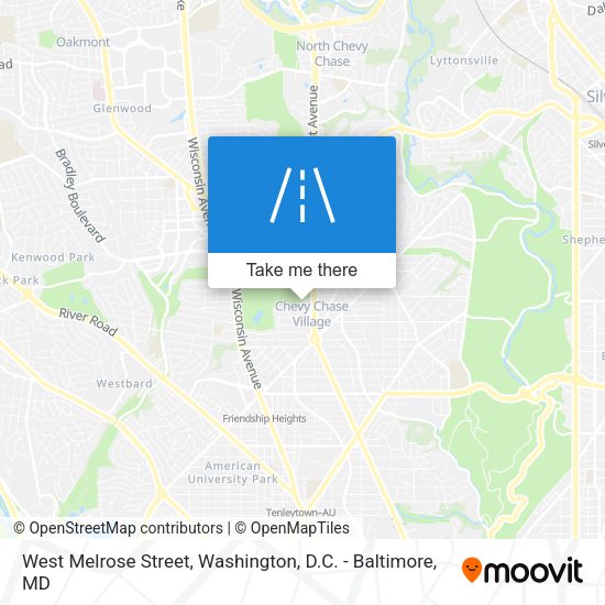 West Melrose Street map