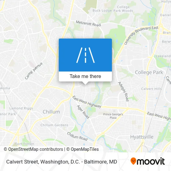 Calvert Street map