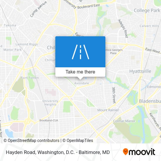 Hayden Road map
