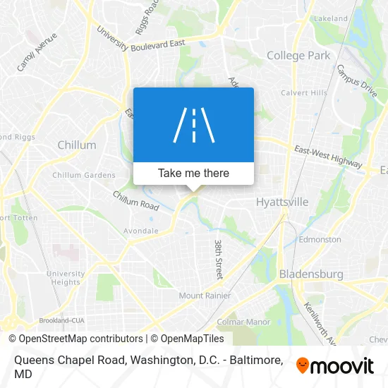 Queens Chapel Road map