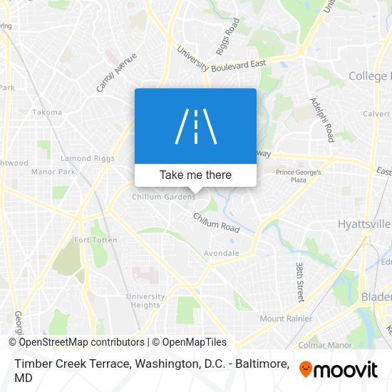 Timber Creek Terrace map