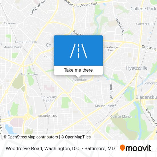 Woodreeve Road map