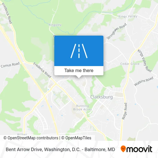 Bent Arrow Drive map