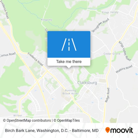 Birch Bark Lane map