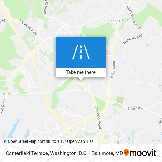 Canterfield Terrace map