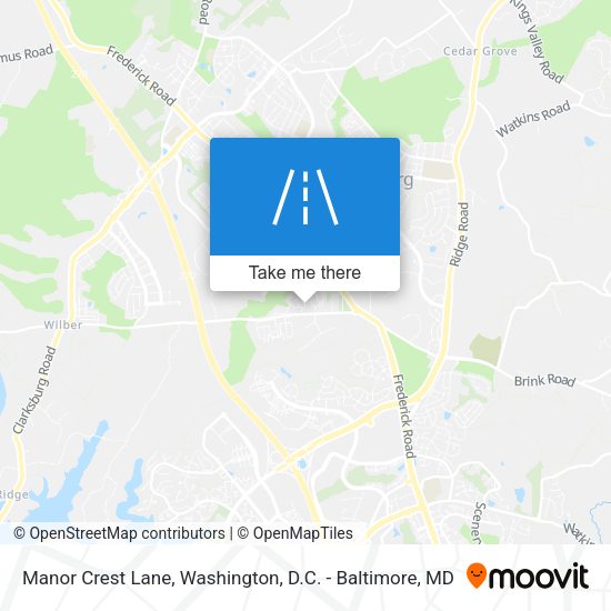 Manor Crest Lane map