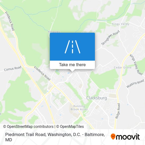 Piedmont Trail Road map