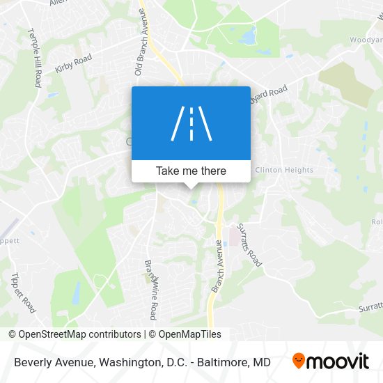 Beverly Avenue map