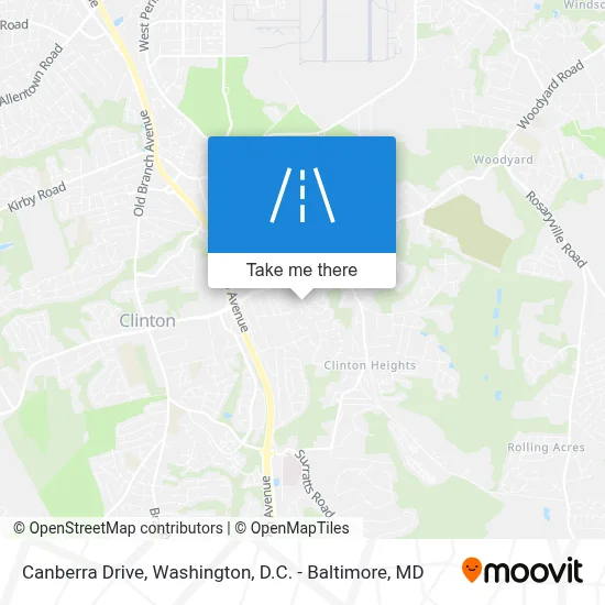 Canberra Drive map