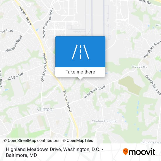 Highland Meadows Drive map