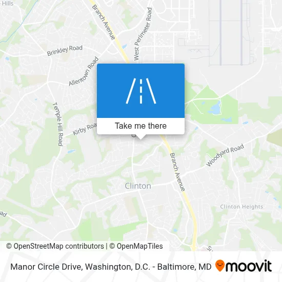 Manor Circle Drive map